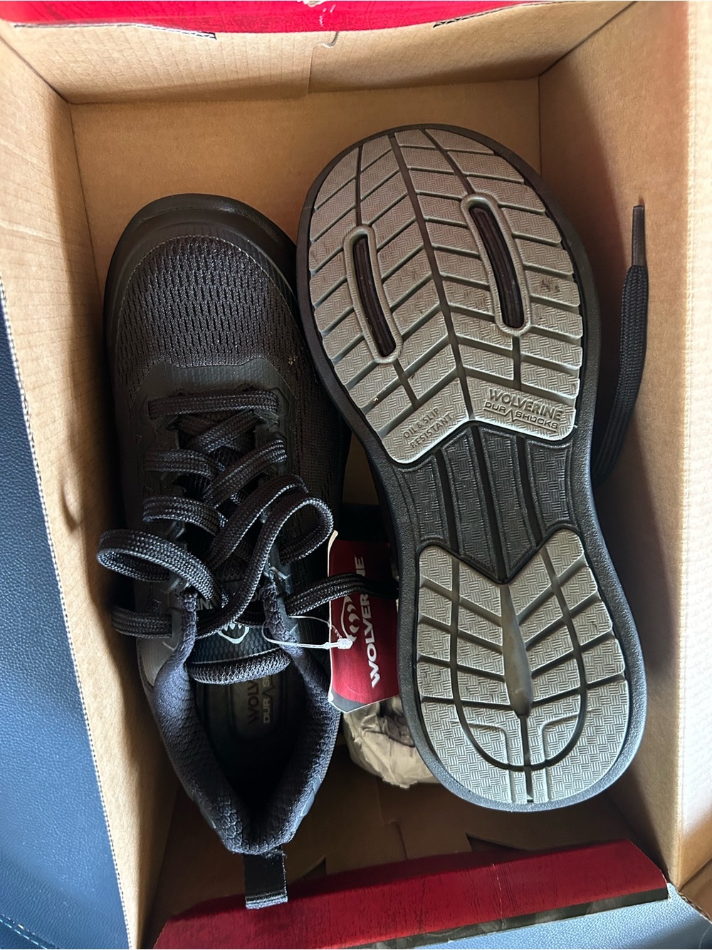 Wolverine NWT Women's Reinforced Toe Black Athletic Work Shoes